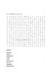 English Worksheet: fruit wordsearch