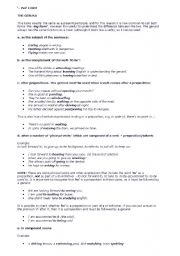 English worksheet: gerund