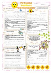 English Worksheet: Present Perfect Continuous - exercises