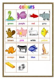 English Worksheet: colours (07.08.10)