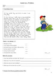 English Worksheet: TEST