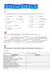 Affirmative and Negative form of verb TO BE exercises