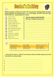 English Worksheet: Present Perfect - yet, already controlled practice