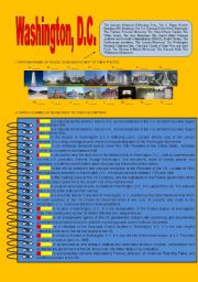 Washington, DC text-based activity (fully editable, +answer key)