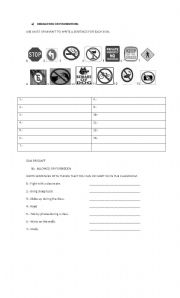 English Worksheet: signals