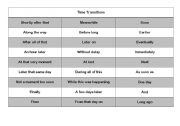 English Worksheet: Time Transition Words