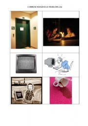 English Worksheet: Common Household Problems 1 (Pictures) 