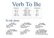 English worksheet: Verb to be poster