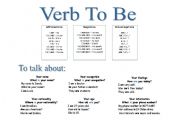 English worksheets: Verb to be poster