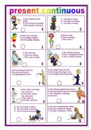 English Worksheet: present continuous_multiple choice + key (08.08.10)