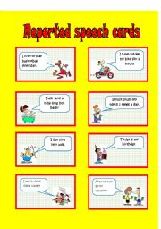 English Worksheet: 48 reported speech card set