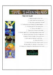 English Worksheet: Simpsons: The shining episode