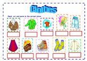 English Worksheet: Clothes