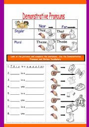 DEMONSTRATIVE PRONOUNS WITH CLOTHES