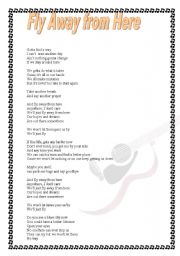 English Worksheet: Aerosmith-Fly away from here (lyric included)