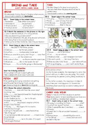 English Worksheet: Bring & Take