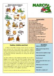 English Worksheet: March worksheet 3/12 (talk, read, discuss)