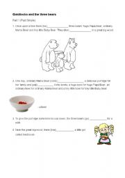 English Worksheet: Goldilocks