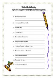 English Worksheet: simple present-present contin.