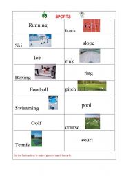 English worksheet: Sports