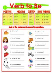 English Worksheet: Verb to Be