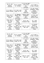 English Worksheet: First Conditional Domino
