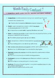 English Worksheet: words easily confused 7