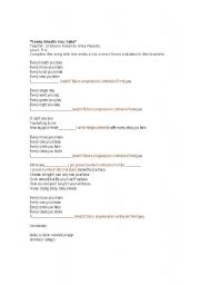 English worksheet: Song: Every breath you take