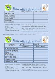 English Worksheet: How often do you...? 