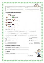 English Worksheet: test - this that -these -those