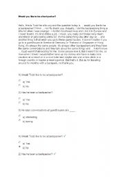 English worksheet: Text and questions