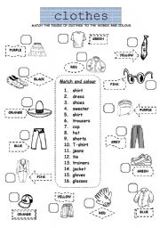 English Worksheet: CLOTHES