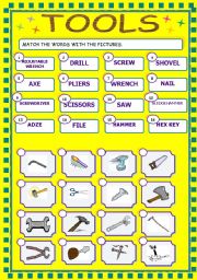 A Matching Activity About Tools