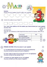 English Worksheet: MATHS WS