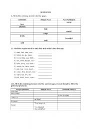 IRREGULAR VERBS TEST