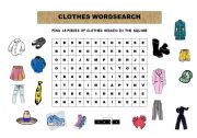 CLOTHES WORDSEARCH