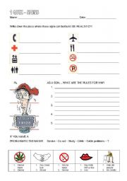 English worksheet: SIGNS
