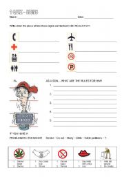 English Worksheet: SIGNS