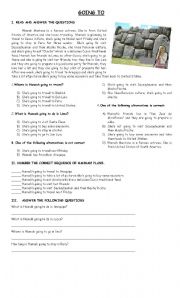 English Worksheet: GOING TO - READING