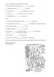 English Worksheet: Goldilocks, page 2
