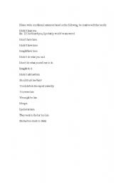 English Worksheet: Conditionals