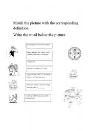English Worksheet: First settlers in America