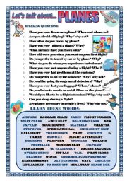 English Worksheet: LETS TALK ABOUT PLANES (SPEAKING SERIES 63)