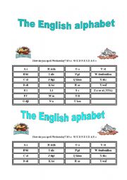 English Worksheet: The English alphabet  