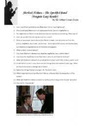 English Worksheet: Reading guide to Sherlock Holmes 