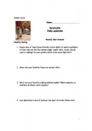 English worksheet: Ratatouille Video questions