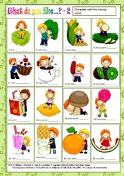 English Worksheet: WHAT DO YOU LIKE...? - 2 + KEY