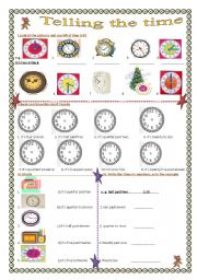 English Worksheet: Telling the time