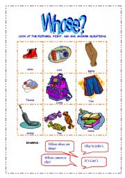 English Worksheet: Whose?