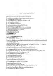 English Worksheet: USEFUL WEBSITES TO TEACH ENGLISH 10 pages